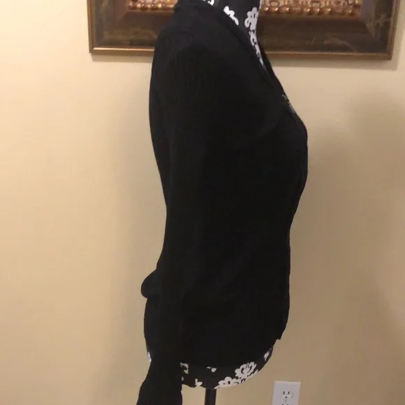 ✔️Anne Fontaine Veronica ribbed zip up cut-in chenille trimmed cardigan - Picture 8 of 15